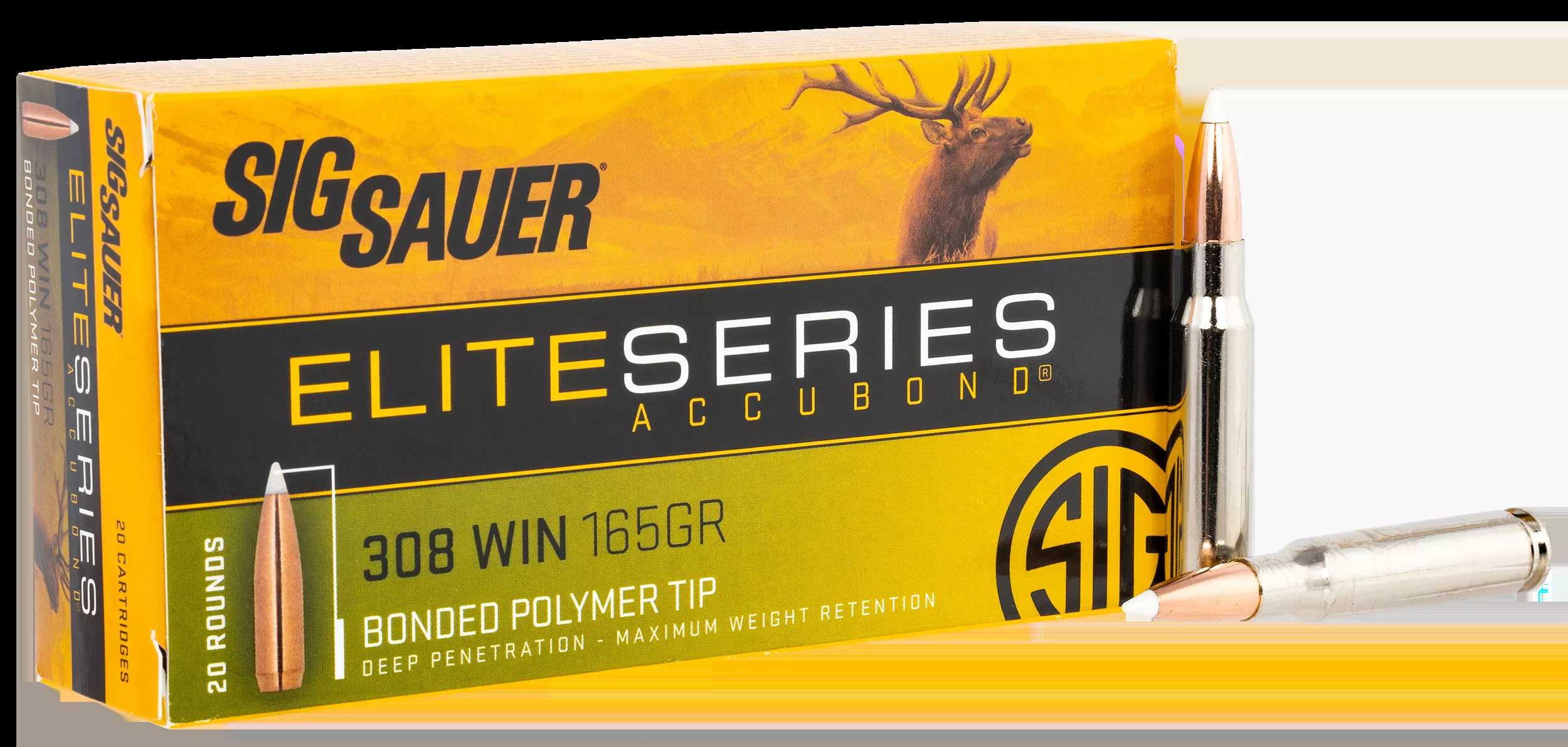 Sig Sauer Elite Hunting 308 Win 165gr AccuBond 20rd Bx/ 10 Cs