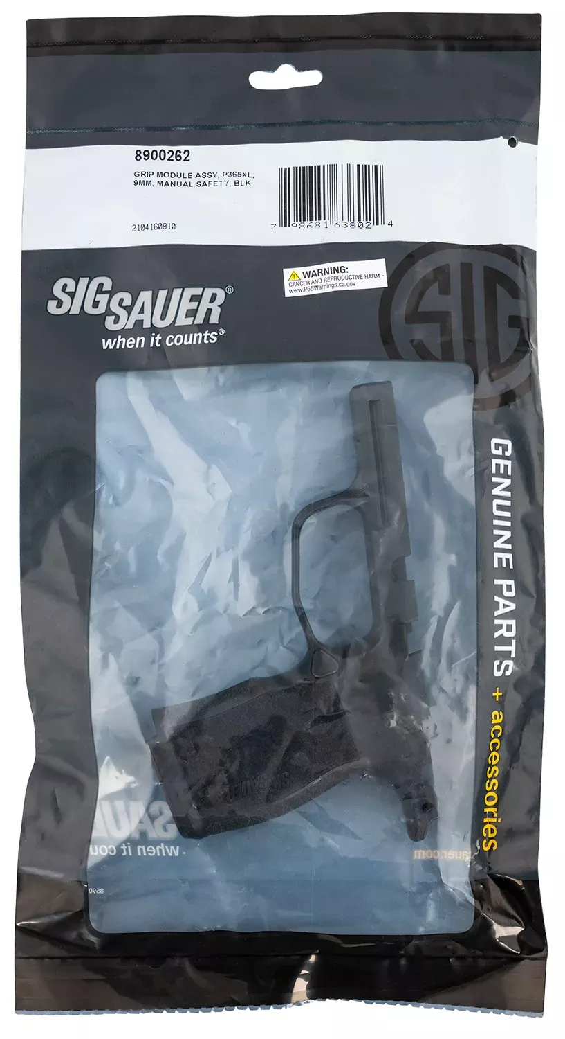 Sig Sauer P365XL Grip Module W/Manual Safety Black Polymer