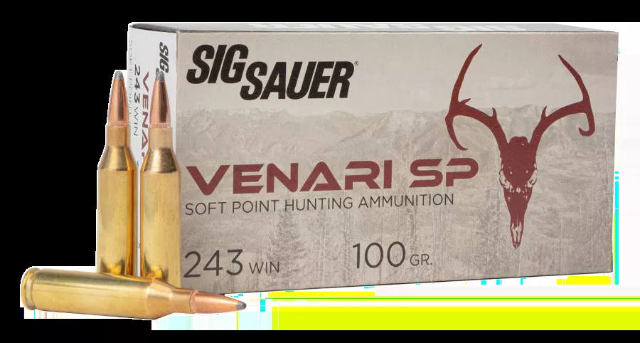 Sig SauerVenari243 Win 100 gr Soft Point (SP) 20 Bx/10 Cs