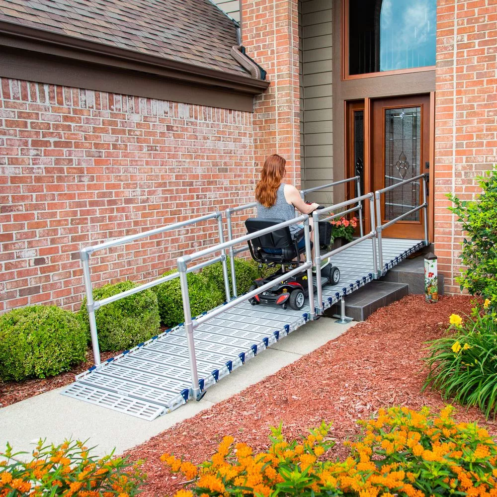 Silver Spring Roll-Tek Modular Ramp Kit | Model M36-28-2 | 36″ W x 28′ L | 1,000 lb Capacity | For Wheelchair & Mobility Access