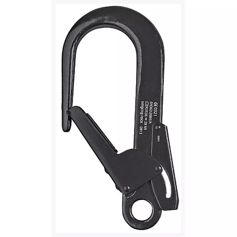 SINGING ROCK Big Dbl Locking Snap Hook Black – Reliable Climbing Hardware