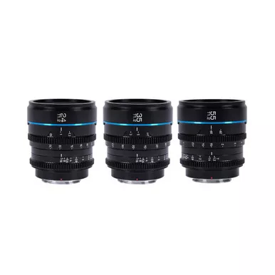 SIRUI Nightwalker Series 24/35/55mm Black T1.2 Cine Lens Set