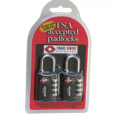 SKB 1SKB-PDL TSA Combo Padlock, Black, 2 Pack