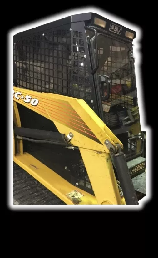 Skid Steer Doors Cab Enclosure Door | BSD‑M (ASV RC/PT Series) | ½” Lexan Polycarbonate | 15–25 GPM | For ASV RC/PT Skid Steers