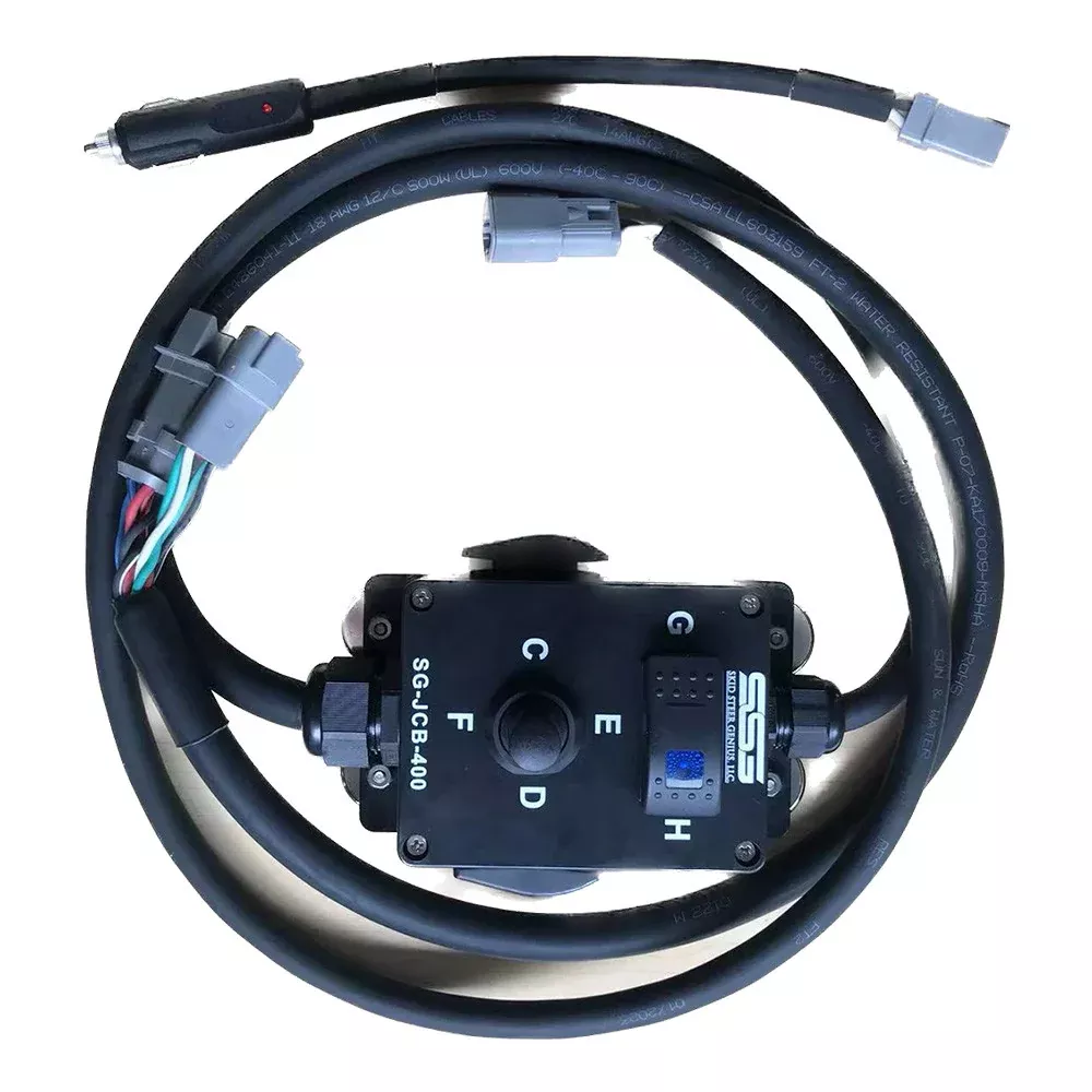 Skid Steer Genius Attachment Control Box 23 | Model SG-JCB-400-TK | 10-Function Joystick Control | 8 To 30+ GPM | For Skid Steer