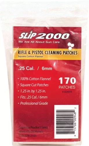 Slip 2000 Cleaning Patches – 1.25″ Square 25cal/6mm 170-bag