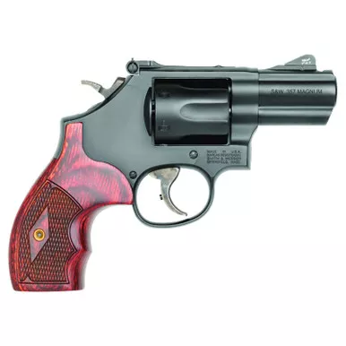 Smith & Wesson 13323 Model 19 Performance Center Carry Comp 357 Mag or 38 S&W Spl +P Blued Carbon Steel 2.50" PowerPort Barrel, 6rd Cylinder & K-Frame, Tritium Front Night Sight, Custom Wood Grip