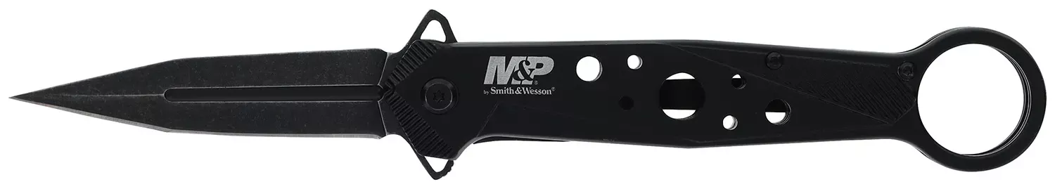 Smith & Wesson Knives M&P Folding Dagger Plain Black SS Blade