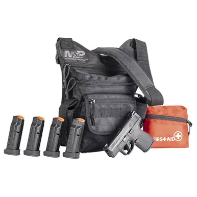 Smith & Wesson Shield Plus OR Bundle Package Bug Out Bag First Aid Kit 5x Mags