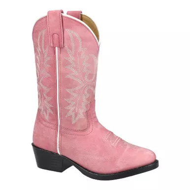 SMOKY MOUNTAIN BOOTS Kid's Denver Pink Leather Western Boots (3400C)