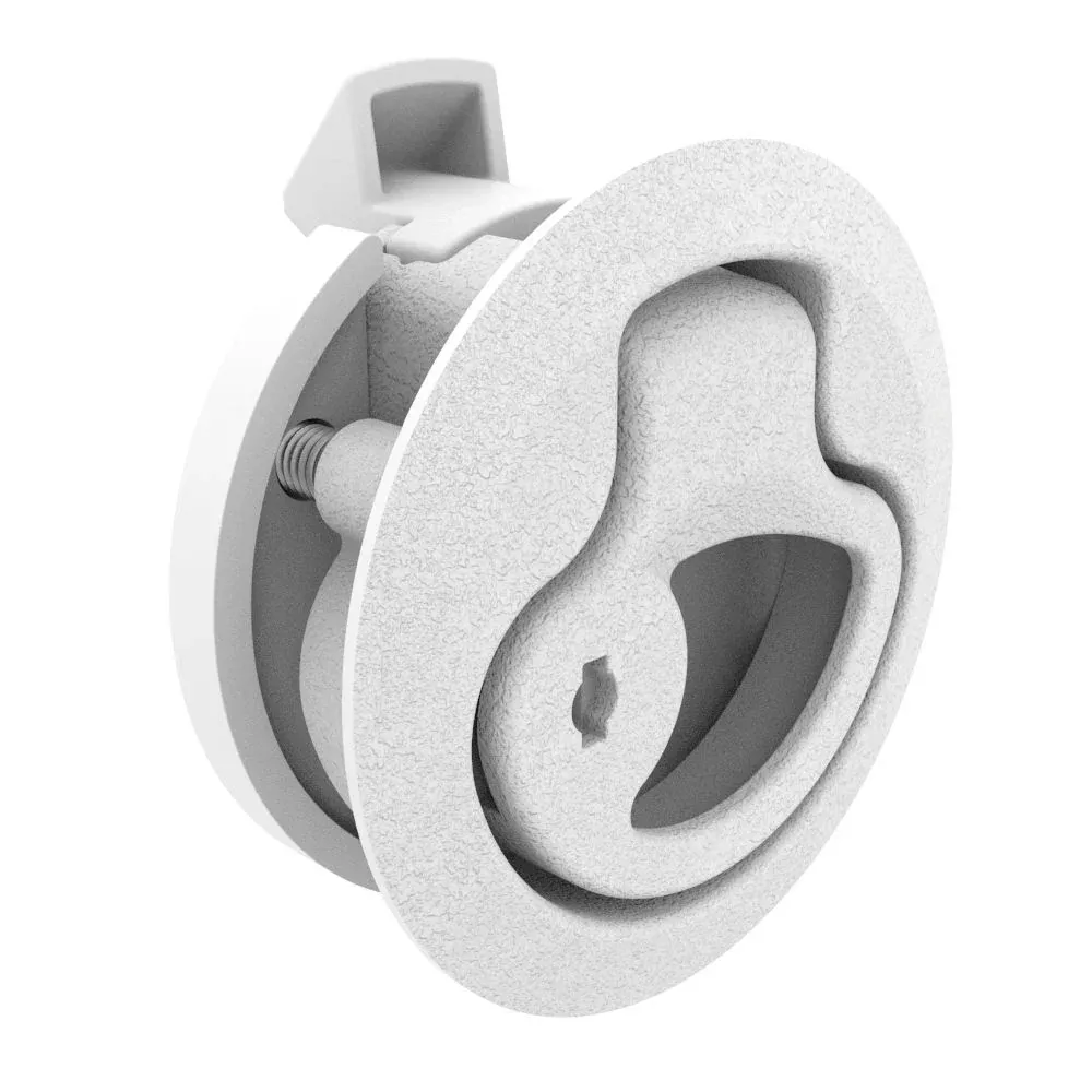 Southco Push-to-Close Latch, Medium Size, Key Locking, 17 - 22mm Grip, Plastic, Natural - Black - M1-44