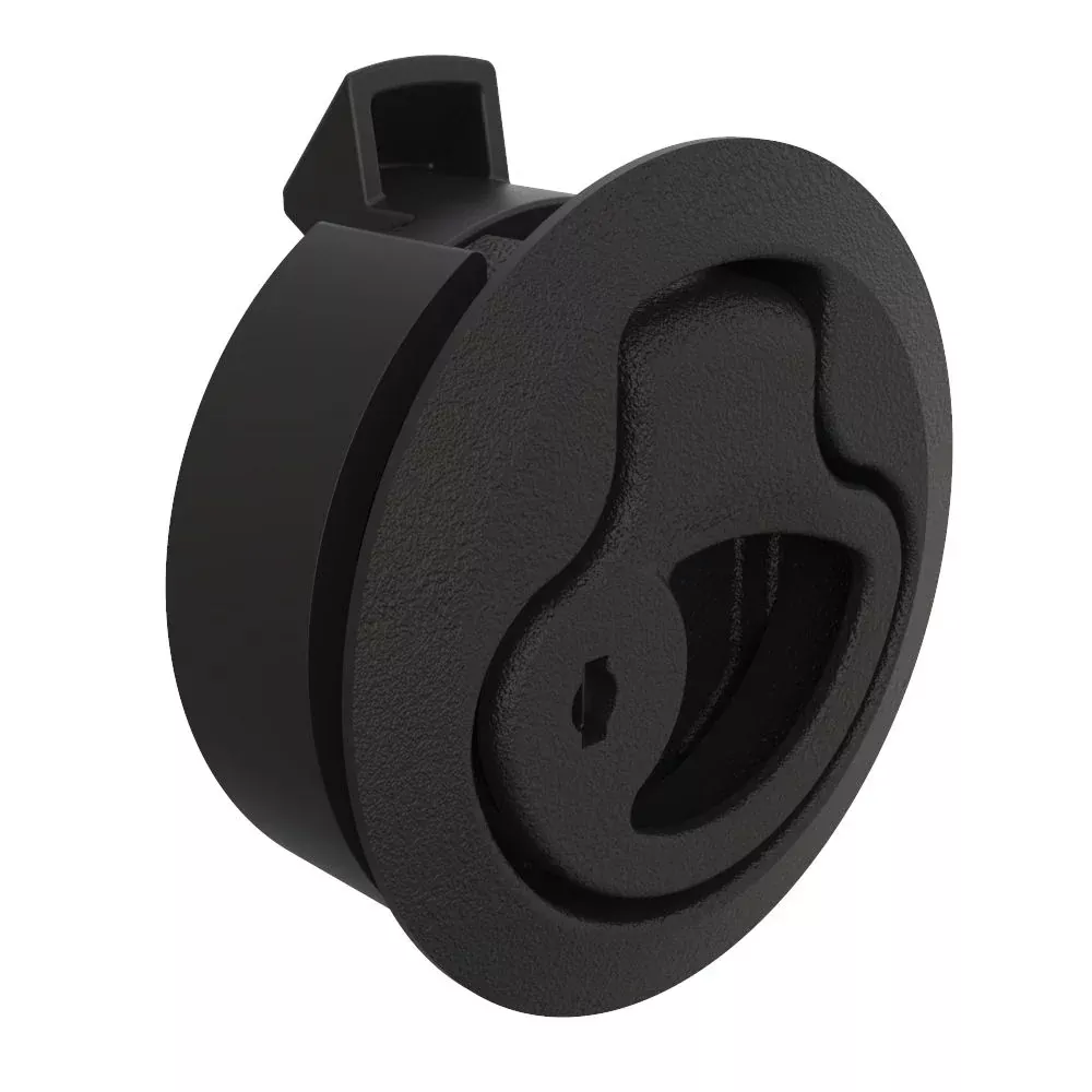 Southco Push-to-Close Latch, Medium Size, Key Locking, 2 - 7mm Grip, Plastic, Natural - Black - M1-41
