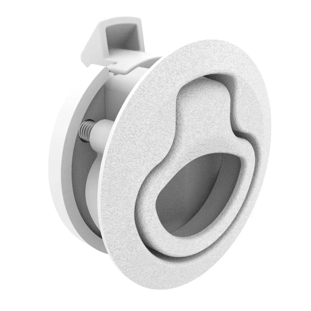 Southco Push-to-Close Latch, Medium Size, No Restriction, 17 - 22mm Grip, Plastic, Natural - White - M1-64-1