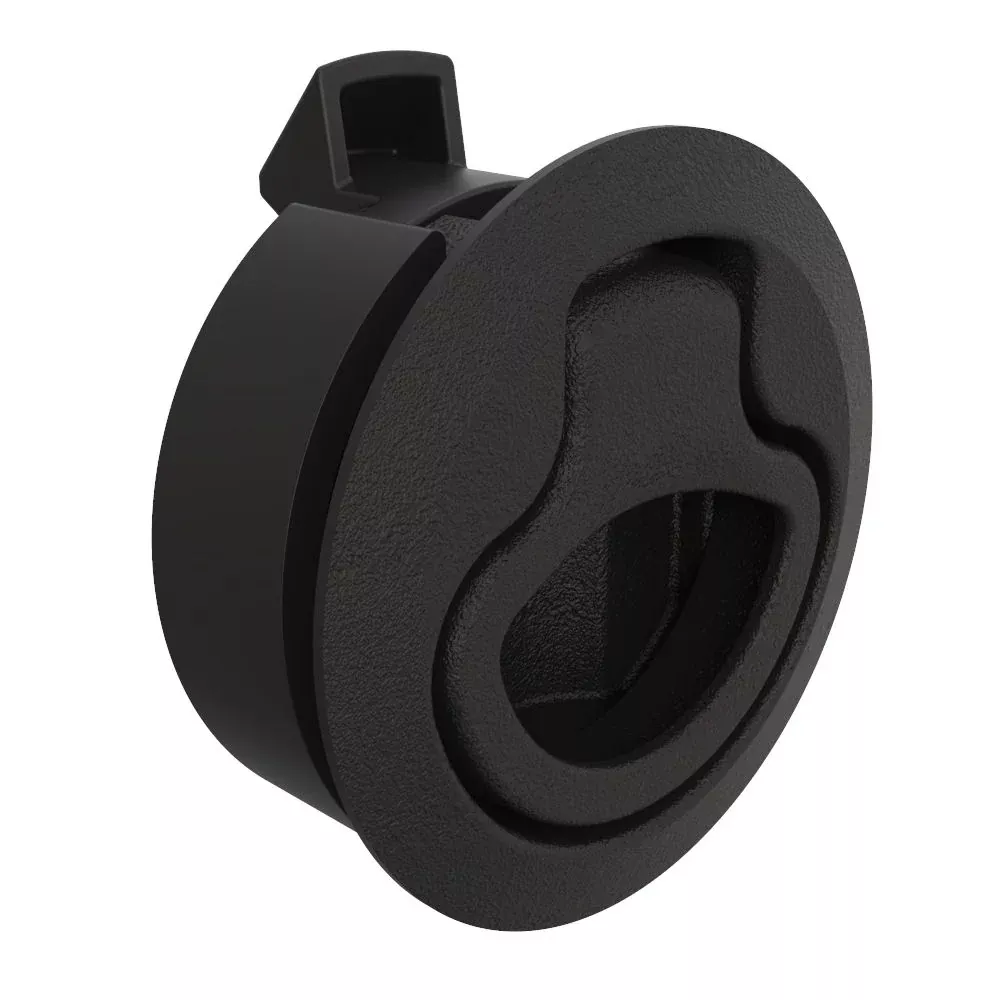 Southco Push-to-Close Latch, Medium Size, No Restriction, 7 - 12mm Grip, Plastic, Natural - Black - M1-62