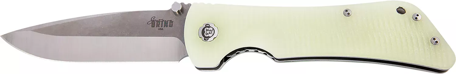 Southern Grind Bad Monkey4″ Folding Drop Point Plain Satin 14C28N Steel Blade/ Jade Ghost Green G10 Handle Includes Pocket Clip