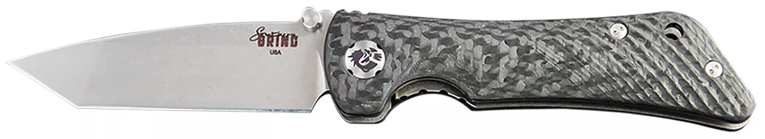 Southern Grind Spider Monkey3.25″ Folding Tanto Plain Satin S35VN SS Blade 4.19″ Black Textured Carbon Fiber Handle Includes Pocket Clip