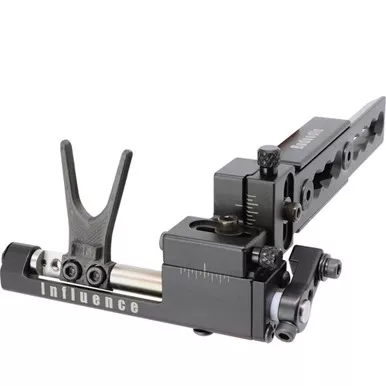 Specialty Archery INF-RH-DLXKT Influence Arrow Rest Deluxe Kit With Extension And Double Berger Hole, Black, Right Hand
