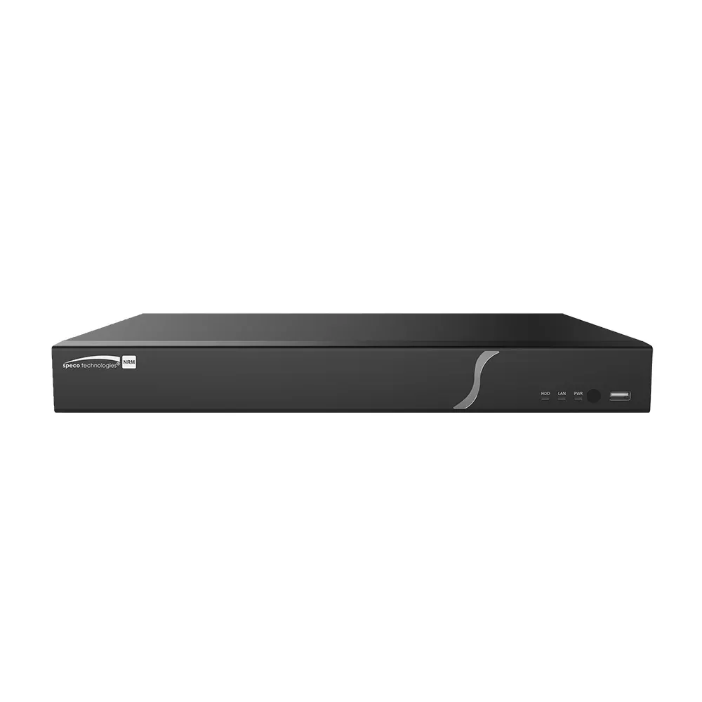 Speco 4-Channel 4K H.265 NVR w/POE1 SATA – NDAA – 2TB [N4NRM2TB]