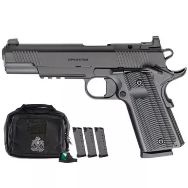 Springfield Operator AOS Pistol Package 45 ACP 5" Barrel Black VZ G10 Grips Viridian RFX11 (4) 8rd mags