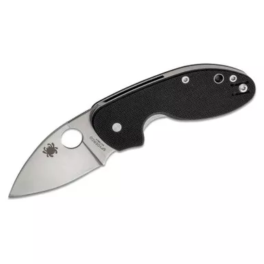 Spyderco Insistent Folding Knife 2.48" Plain Blade G10 Black