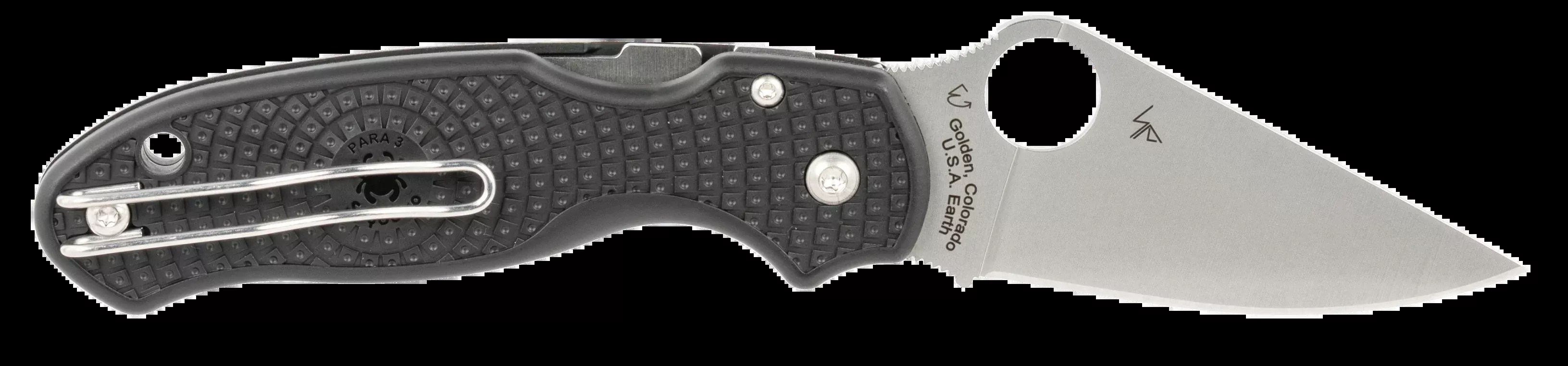 Spyderco Para 3, Spy C223pbkPara 3 Lgwt Blk Pln