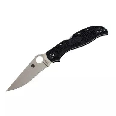 SPYDERCO Strech 2 XL Black FRN Folding Knife (C258PSBK)