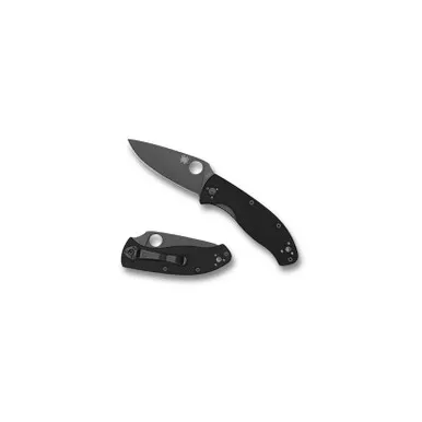 Spyderco Tenacious G-10 Black/Black 3.39" Plain Edge