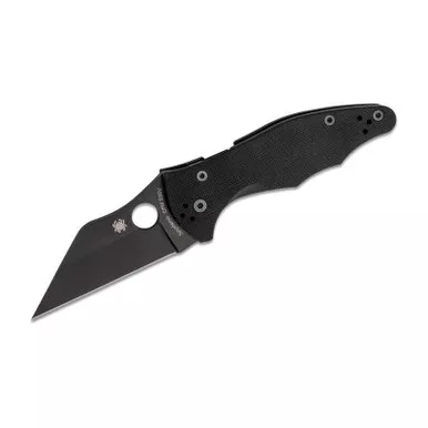 Spyderco Yojimbo 2 Folding 3.2" DLC Plain Blade G10 Black