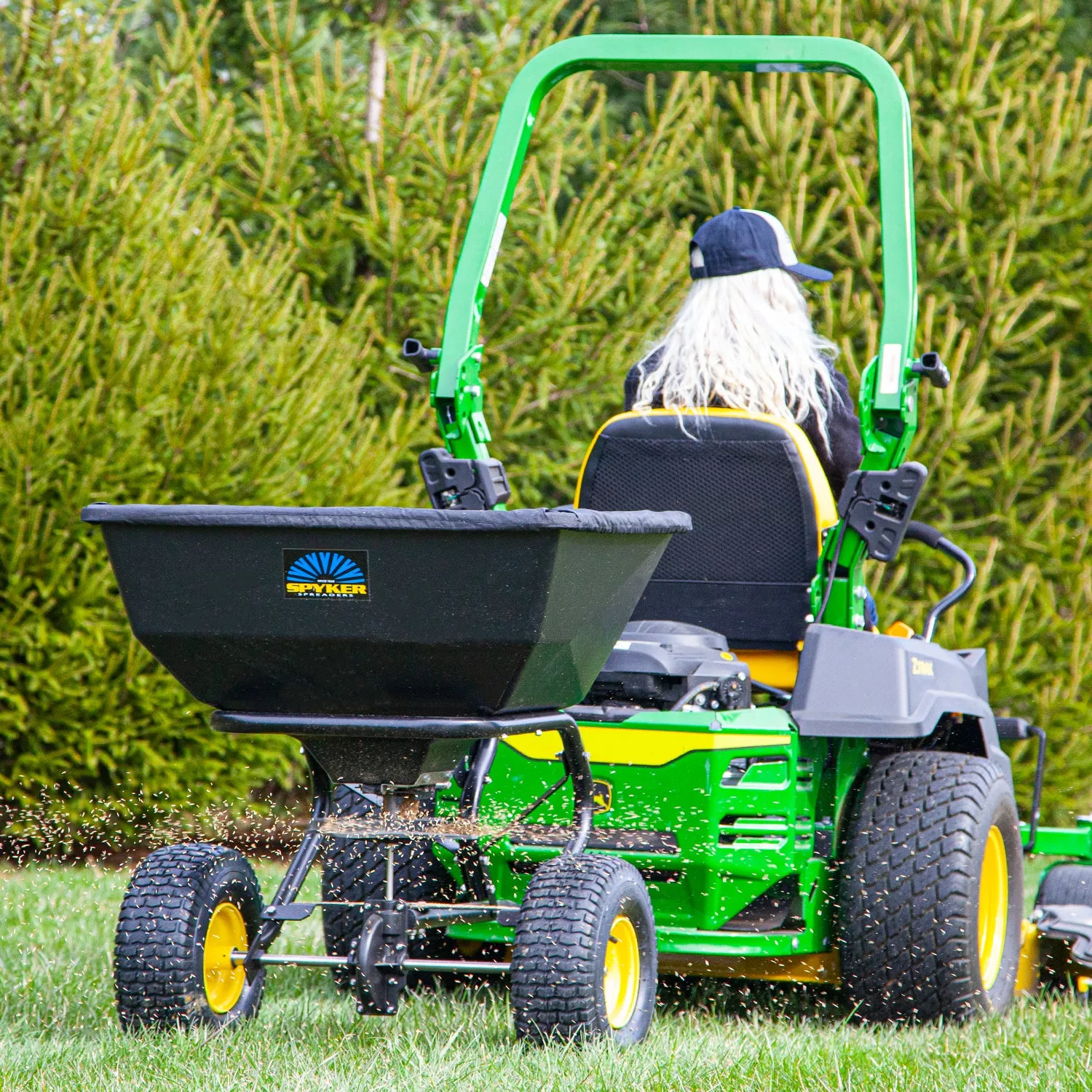 Spyker Pro-Series Tow-Behind Broadcast Spreader | Model SPY200T-1P | Capacity 200 lbs | 12′ Spread Width | 15-25+ HP | For Tractors & ZTRs