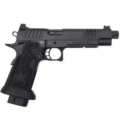 Staccato XL Optic Ready Black DLC 9mm 20 / 17 Rnd Mags 6" Threaded DLC Barrel