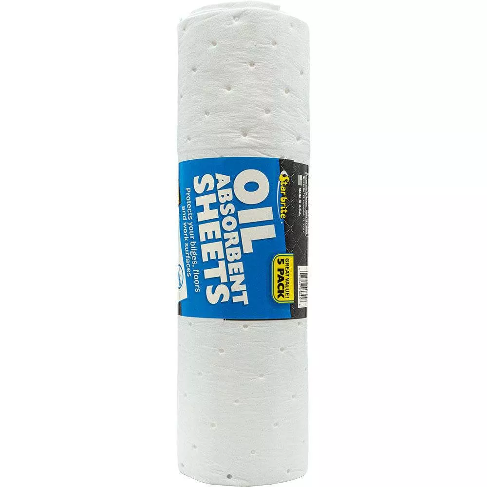 Star brite High-Efficiency Oil Absorbent Sheets *5-Pack - 91845