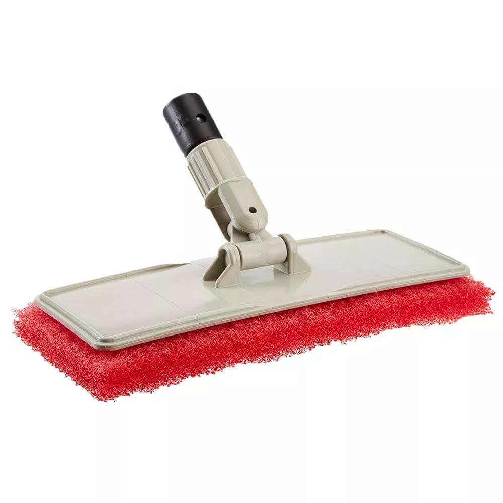 Star brite Large Scrub Pad w/Flexible Head Scrubber - Medium Texture - Red - 40124