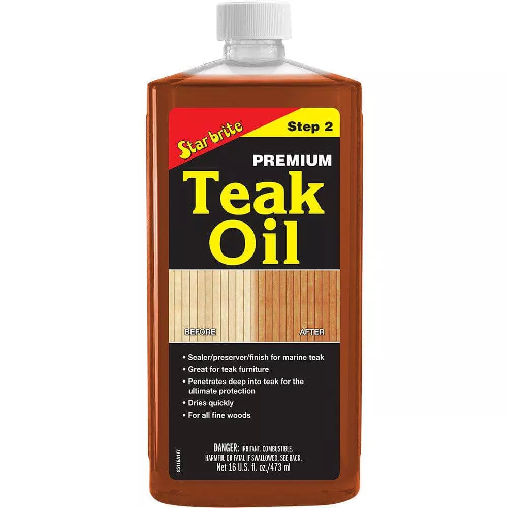 Star brite Premium Golden Teak Oil - 16 oz - 85116
