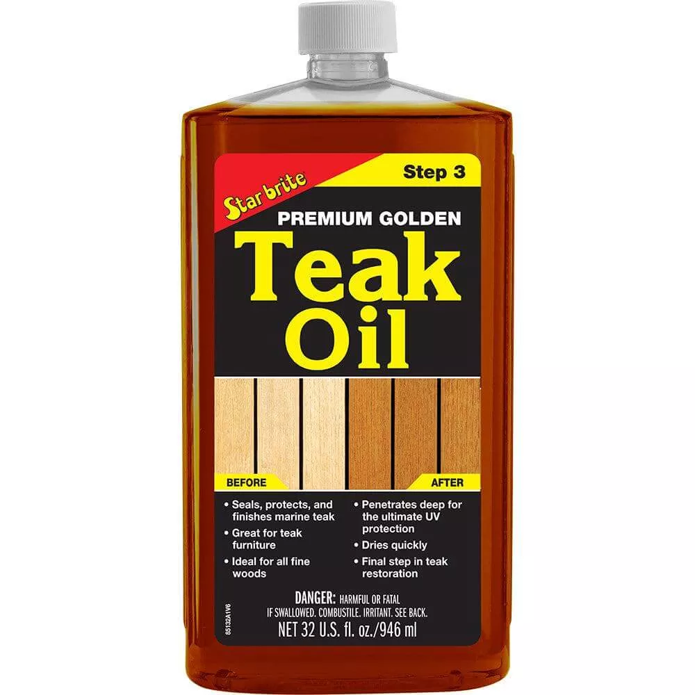Star brite Premium Golden Teak Oil - 32 oz - 85132