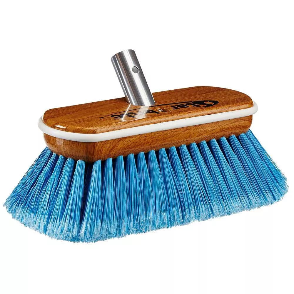 Star brite Premium Medium Blue Bristle 8" Synthetic Wood Block Brush - 40171