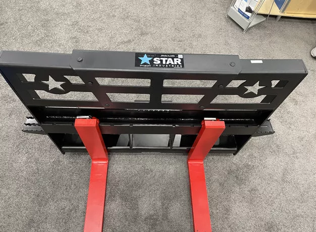 Star Industries Fork Frame | Model 110WT-ITA To 110EC-ITA | Width 30.5″ To 46″ | 3,700 To 5,500 lbs | 8 To 30+ GPM | For Skid Steer Quick-Tach