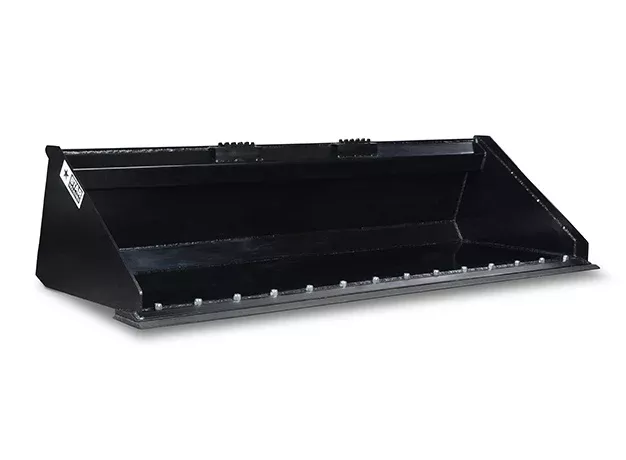 Star Industries HD Low Profile Dirt Buckets w/ Bolt on Blade | LP22A-BOB Series | Width 60″ – 84″ | 15–40 GPM | For Skid Steers