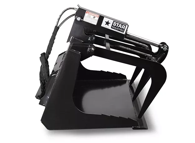 Star Industries Mini Bobcat Root Grapple & Grapple Bucket | Width 36″ & 44″ | 15-20 GPM | For Mini Skid Steers
