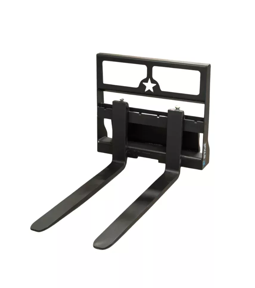 Star Industries Mini Skid Steer Forks & Frames | Forks Width 36″ & 42″ | Fork Frame 30.5″ | 10–35 GPM | For Mini Skid Steers