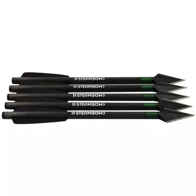 Steambow 642 Light Carbon Warbolts for Crossbows, Black, 5 Pack