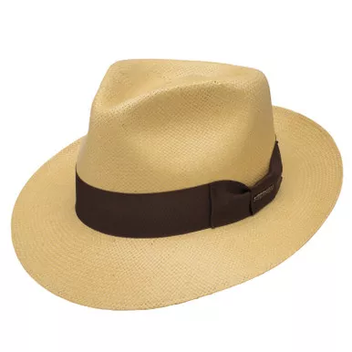 STETSON Adventurer Shantung Straw Fedora Hat (TSADTR)