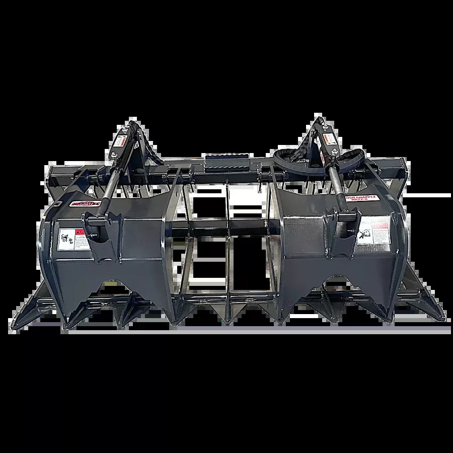 STOUT | HD Brush & Root Grapple | 8″ Tine Spacing | Model 72″ Width | Hydraulic Flow 15–25 GPM | 22–30 kW / 30–40 HP|For Skid Steer