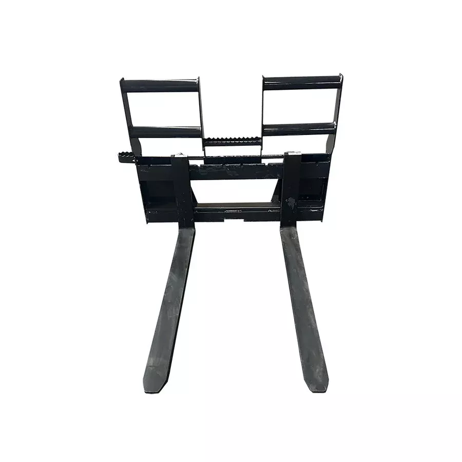 STOUT | HD3 Walk-Through Full Back Pallet Fork Frame & Forks | Class 3 | 10.5K – 12.5K lb Capacity | 48″–96″ Forks | For Skid Steers