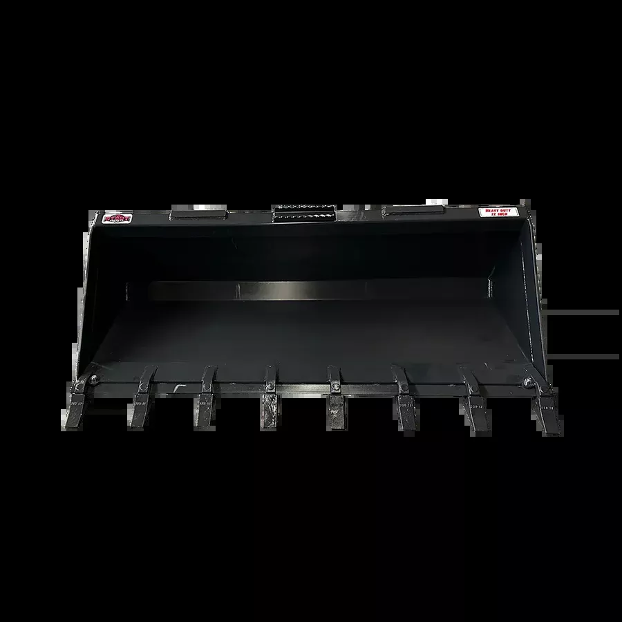 STOUT | Heavy Duty Material Bucket | Bolt-On Double Edge & Optional Tooth Bar | Models 72″, 78″, & 84″ Widths | 37–56 kW (50–75 HP) | For Skid Steer