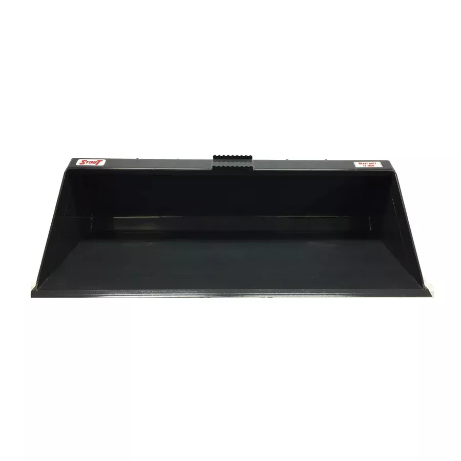 STOUT | Heavy Duty Material Bucket | Single Bevel Edge | 60″, 66″, 72″ Widths | 22–34 kW (30–45 HP) | For Skid Steer