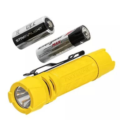 STREAMLIGHT PolyTac 1X 500-Lumen Yellow USB LED Handheld Flashlight with SL-B9 Battery Pack (86003)