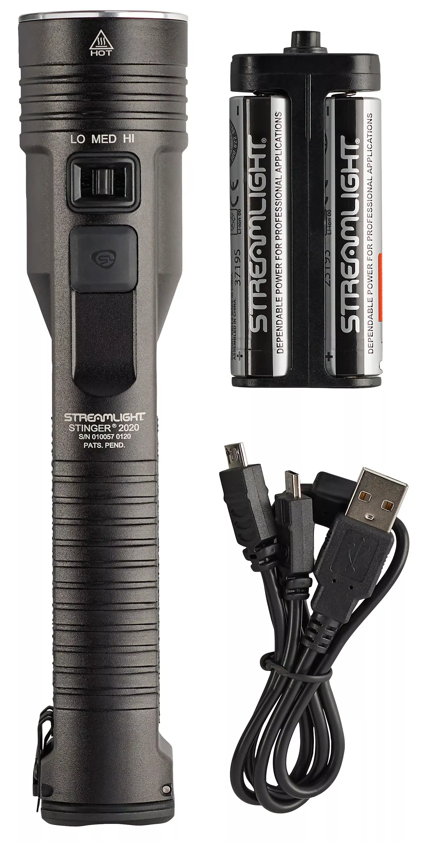 Streamlight Stinger LED Black Anodized Aluminum White LED 100/850/2000 Lumens 315 Meters Range