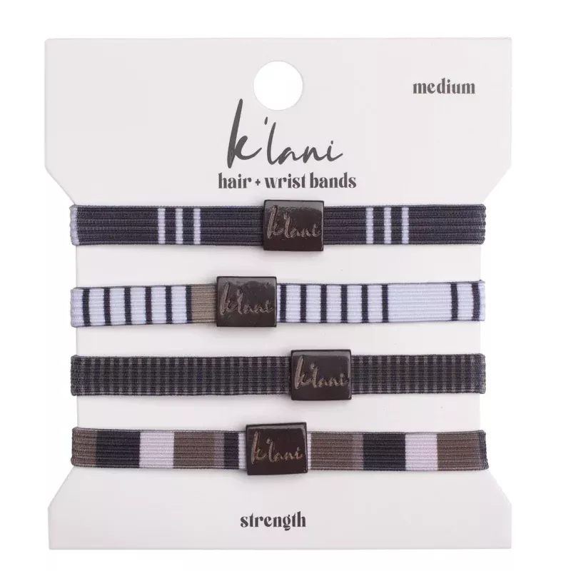 Strength Blacks, Greys & Whites Hair + Wrist Bands