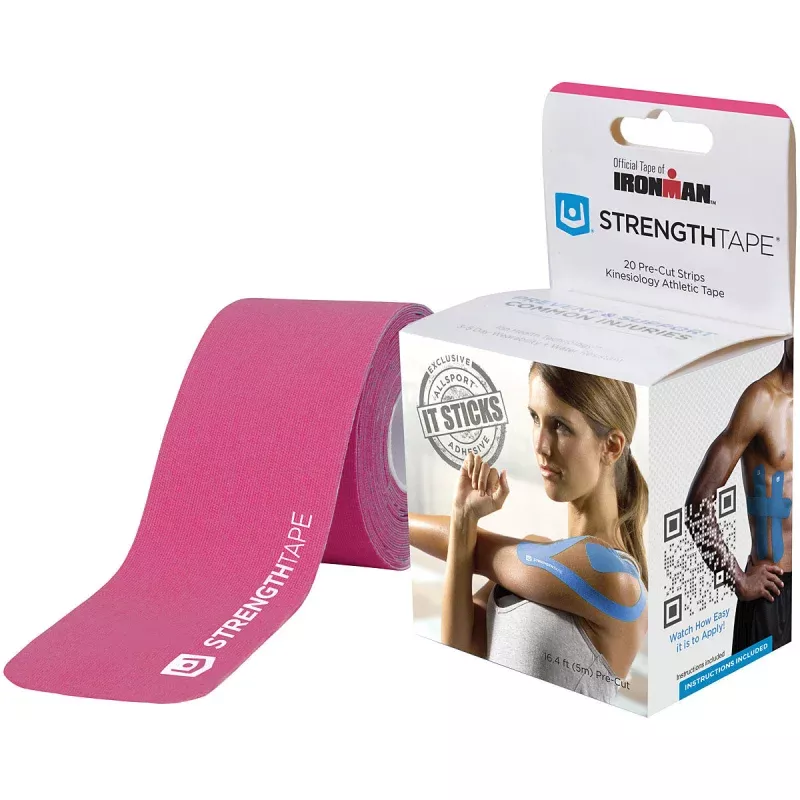 STRENGTHTAPE Strengthtape Pre-Cut 10-Inch Pink Athletic Tape