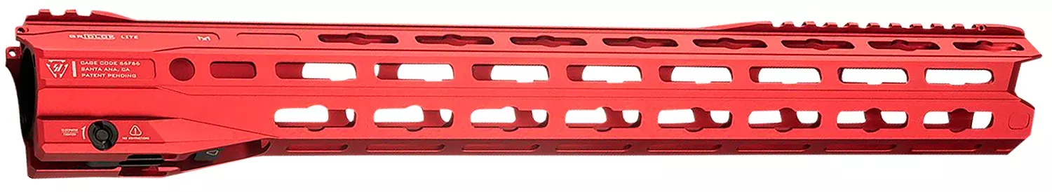 Strike IndustriesGridLok Lite with Quick Rail Detach System 17"L 1.57"D M-LOK Red Aluminum for AR-15
